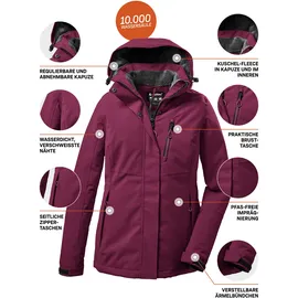 KILLTEC KOW 170 KG Women Jacket dunkelrose, 21
