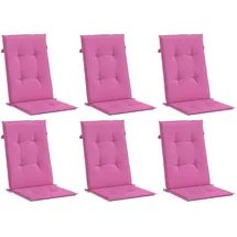 vidaXL Hochlehner-Auflagen 6 Stk. Rosa Stoff