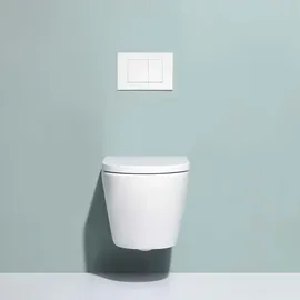 Stilform Drückerplatte Weiß Matt Kompatibel zu Geberit Duofix Sigma (up 320) oder Delta 2 Mengenspülung