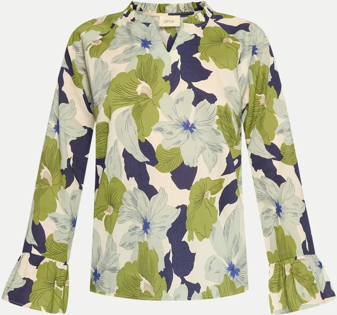 Lässige Floralbluse Mehrfarbig 40