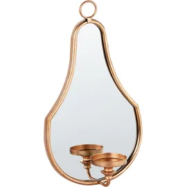 Beliani Wandkerzenhalter Bazarnes Metall Gold