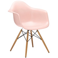 Vitra Stuhl Eames Plastic Armchair DAW 83x63x59 cm zartrosé rosa, Gestell: Ahorn, Designer Charles & Ray Eames