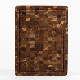 Teakhaus Hackblock Holz 1-tlg. 42 x 30,5 x 3,8 cm Braun