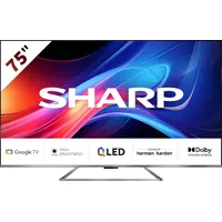 Sharp QLED-Fernseher »4T-C75GP7x«, G (A-G), silber, 75, Fernseher