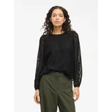 VILA Vimika O-Neck L/S Top schwarz M