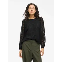 VILA Vimika O-Neck L/S Top schwarz M