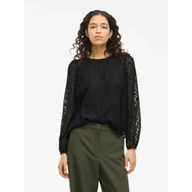 VILA Vimika O-Neck L/S Top schwarz M