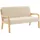 sweeek Skandinavische Kinderbank aus Holz und Bouclé-Stoff, 2 Sitze