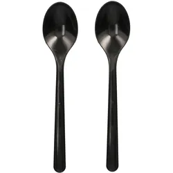 Papstar 50x BIO-Kaffeelöffel Mehrweg 130mm aus BIO-PP extra stabil schwarz