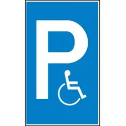 SafetyMarking Parkplatzschild Alu B400xH600 mm Nur für Behinderte
