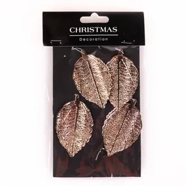 home&styling collection Christbaumschmuck 4-tlg goldene Blätter