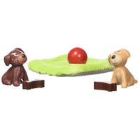 HABA 303892 - Little Friends – Hundebabys , Süße Haustiere für die Little Friends-Biegepuppen , Mit Hundekissen, Knochen und Ball , Aus strapazierfähigem Kunststoff für lange Spielfreude