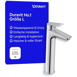 Duravit No.1 Einhandhebelmischer L chrom