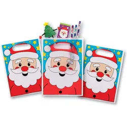 Weihnachtsmann-Party Beutetaschen  (pro Set 30) Bastelaktivitäten zu Weihnachten