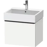 Duravit „D-Neo“ Waschtischunterbau wandhängend mit Möbelgriff Diamantschwarz × Weiß