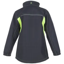 Planam Junior Softshell Jacke - Farbe: Anthrazit/Gelb - Größe: 170