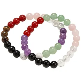 FIRETTI Armband Set Schmuck Multipack Geschenk Armkette Edelstein Perlen 2-tlg