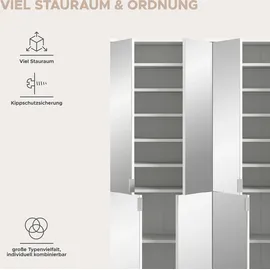 Home Affaire Trondheim Garderobenschrank 122 x 34 x 193 cm weiß