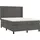 vidaXL Boxspringbett 140 x 200 cm Dunkelgrau