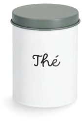 Zeller Vorratsdose aus Metall, 1400 ml, Elegante Aufbewahrungsdose in einem ansprechenden Design, Beschriftung: Thé
