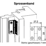 Maco Sprossenband für Sprossenrahmen, links Kunststoff dunkelbraun ,