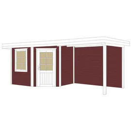 Weka Designhaus 213 Plus 5,50 x 2,50 m Rot