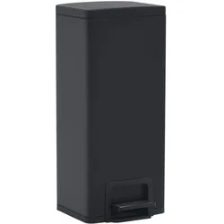 vidaXL Mülleimer mit Pedal Anti-Fingerabdruck 30 L Schwarz Edelstahl