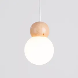 Sollux Pekka 3-flg. 31 cm weiß/naturfarbenes Holz