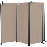 Quick Star Paravent 2 Stück 3/4 Teilig, Mehrere Farben & Größen Faltbare Stellwand (2 Stück) beige 165 cm x 170 cm x 22 cm