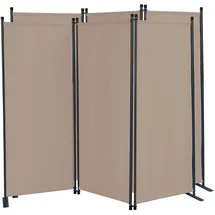 Quick Star Paravent 2 Stück 3/4 Teilig, Mehrere Farben & Größen Faltbare Stellwand (2 Stück) beige 165 cm x 170 cm x 22 cm