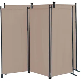 Quick Star Paravent 2 Stück 3/4 Teilig, Mehrere Farben & Größen Faltbare Stellwand (2 Stück) beige 165 cm x 170 cm x 22 cm