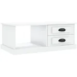 furnicato Couchtisch Praktischer Weiß Holzwerkstoff 90 x 50 x 35 cm