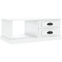 furnicato Couchtisch Praktischer Weiß Holzwerkstoff 90 x 50 x 35 cm