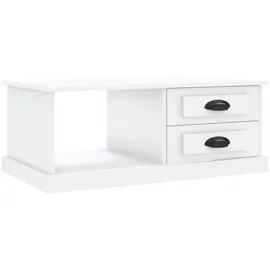 furnicato Couchtisch Praktischer Weiß Holzwerkstoff 90 x 50 x 35 cm