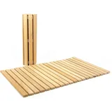 Holzfee Holz Vorleger Holzmatte Rollmatte ERLENHOLZ 100 x 60 cm