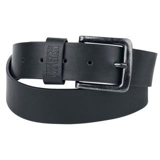 URBAN CLASSICS Unisex Læder Imitation Belt Schwarz, S