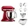 KitchenAid Artisan 5KSM175 Liebesapfel Rot Glasset mit Glasschüssel