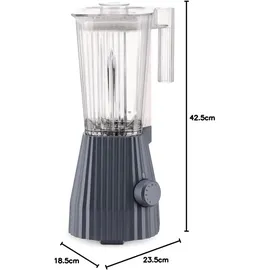 Alessi Plissé Standmixer grau