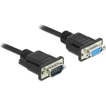 DeLock Seriell RS-232 Sub-D9 Stecker zu Buchse 1 m