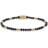 Rebel & Rose Glam Rocks Armband Schwarz & Gold RR-30004-G-S Größe S
