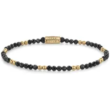 Rebel & Rose Glam Rocks Armband Schwarz & Gold RR-30004-G-S Größe S