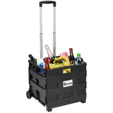 Tectake tectake® Einkaufstrolley, klappbar, mit Teleskopgriff, 46 l