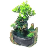 Groß Zimmerbrunnen Cascades Springbrunnen Gartenbrunnen Deko Tischbrunnen Zimmerspringbrunnen Ornament Brunnen GrüNe Pflanze Wasserfall Desktop Decor Zimmer Nebel Kein