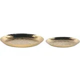 Beliani Beliani, 2er-Set Schmuckschale SADANE Metall Gold