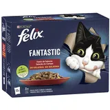 Purina Felix Fantastic Flavors Feast Katzenfutter 12x85g 6 Einheiten - Multicolor - One Size