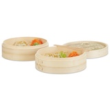 Relaxdays Bambusdämpfer Natur 24,0 cm
