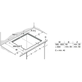 Bosch Herdset Backofen mit Induktionskochfeld schwarz - autark