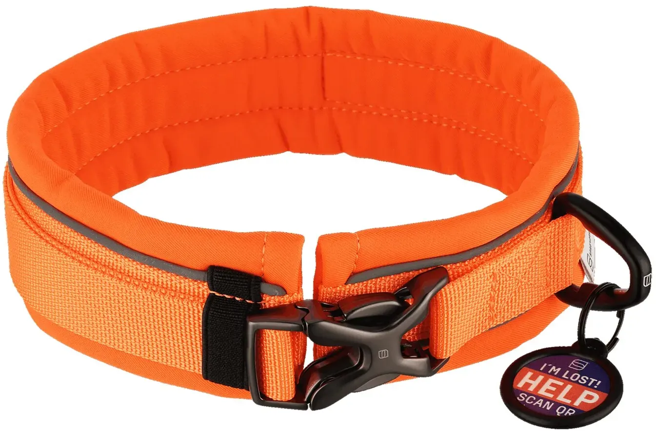 SPRENGER Hundehalsband gepolstert, verstellbar orange 30 - 45 cm