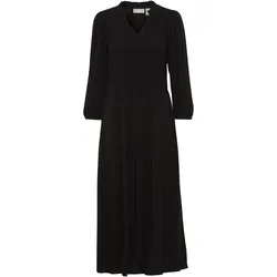 Maxikleid FRANSA "Maxikleid FRLalu", Damen, Gr. L, schwarz, Obermaterial: 100% Viskose CV., unifarben, casual, regular fit lang, Kleider