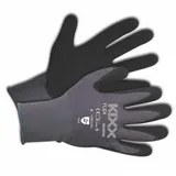KIXX Flex Handschuhe für die Gartenarbeit - Grau/Schwarz - Größe 9